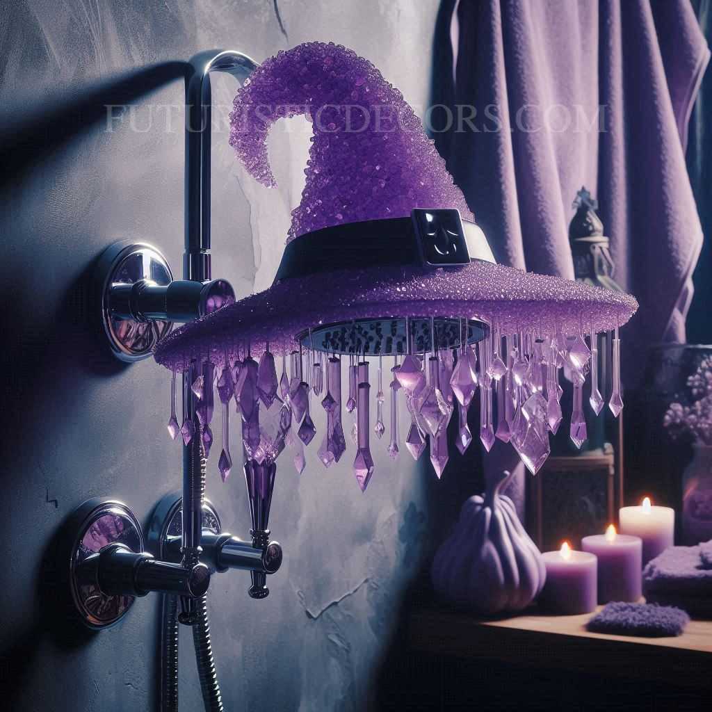 Amethyst Crystal Witch Hat Showers