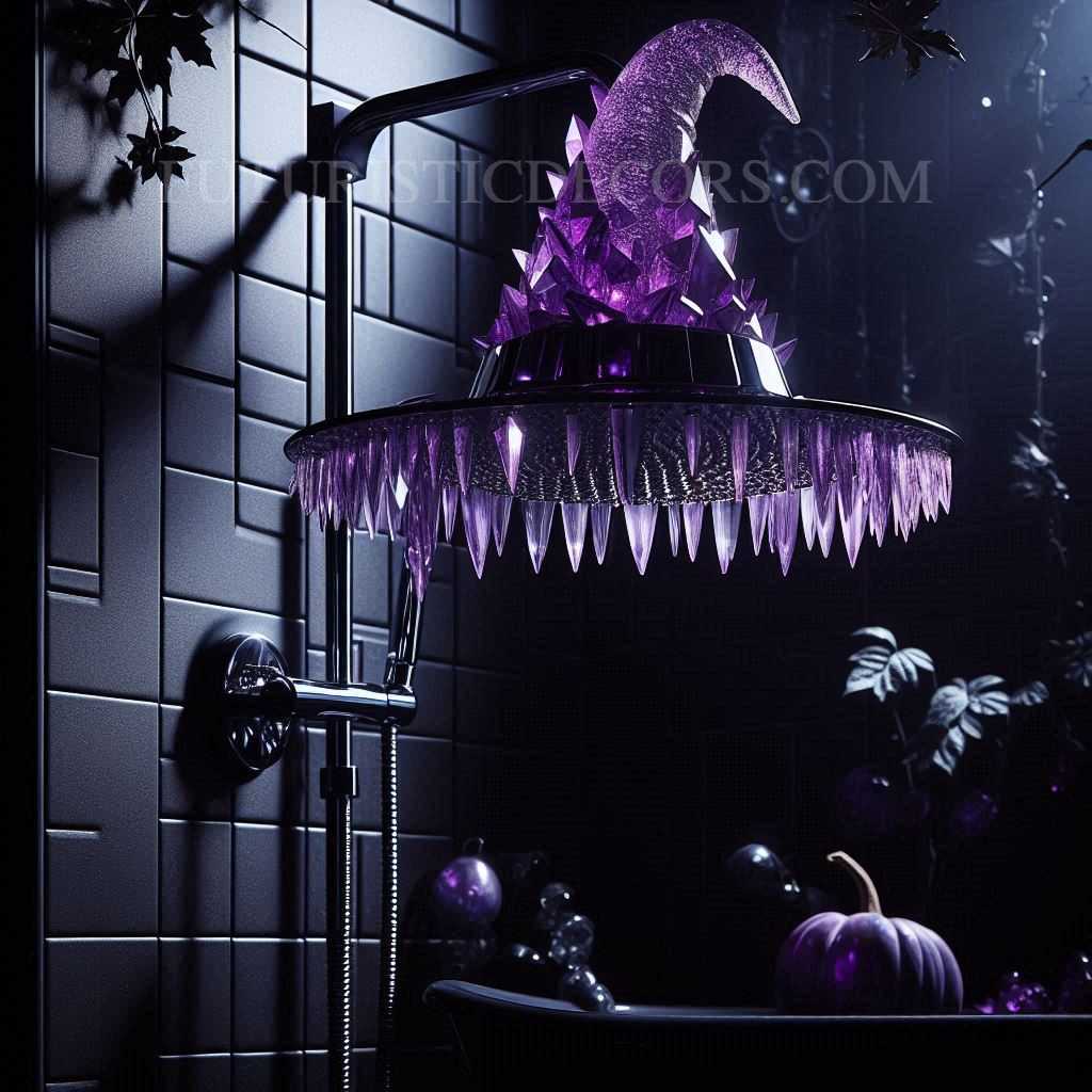 Amethyst Crystal Witch Hat Showers