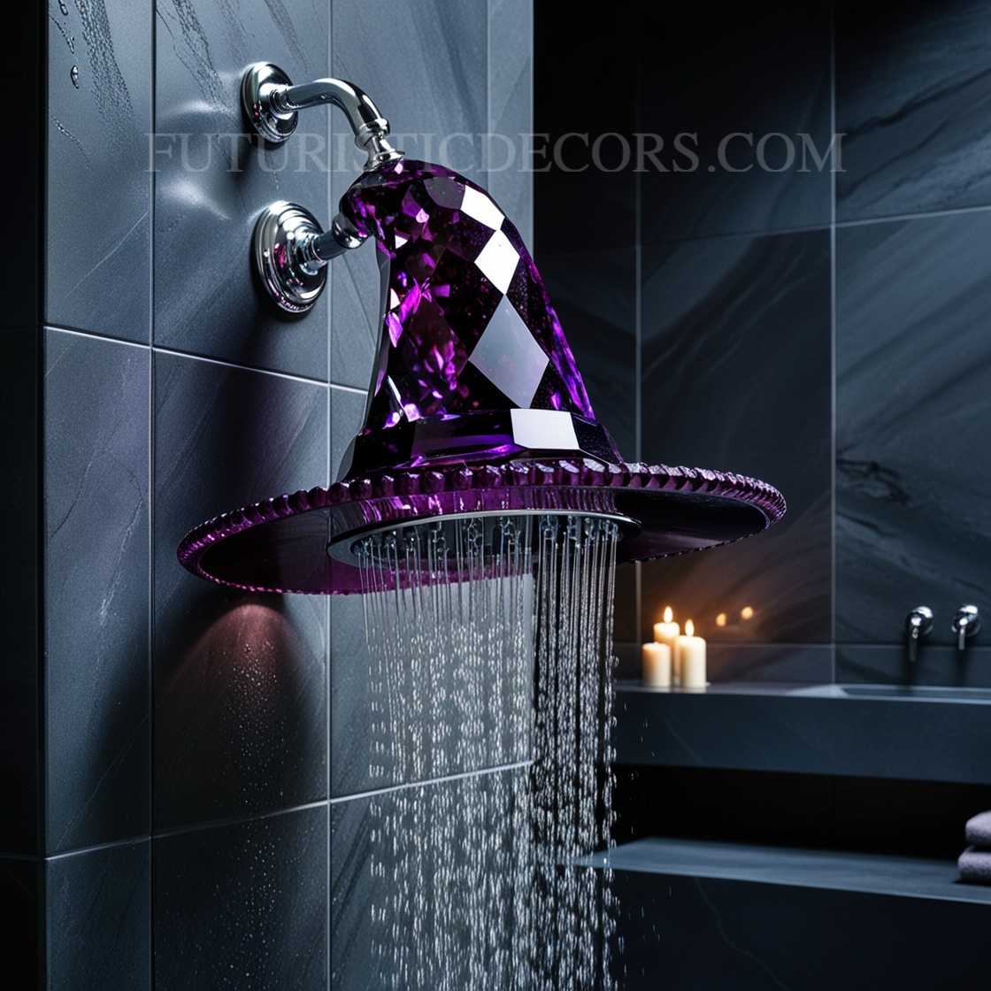 Amethyst Crystal Witch Hat Showers