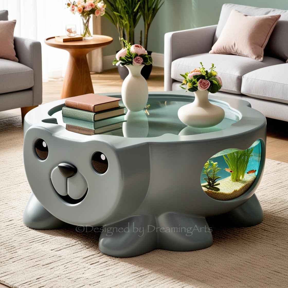 Animal Shaped Aquarium Coffee Table