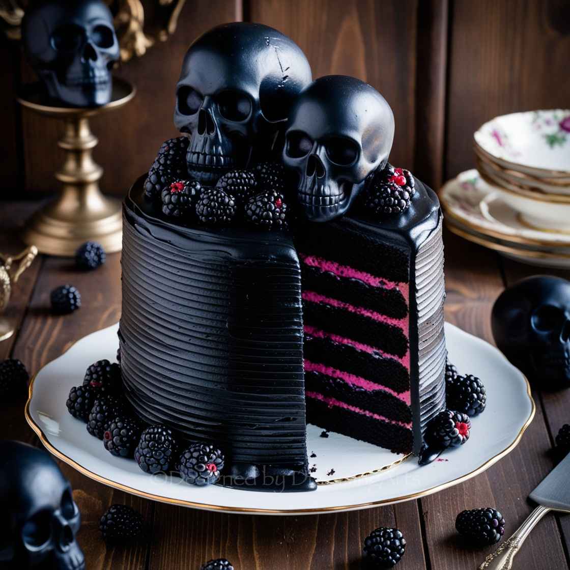 Blackberry Velvet Gothic Cake