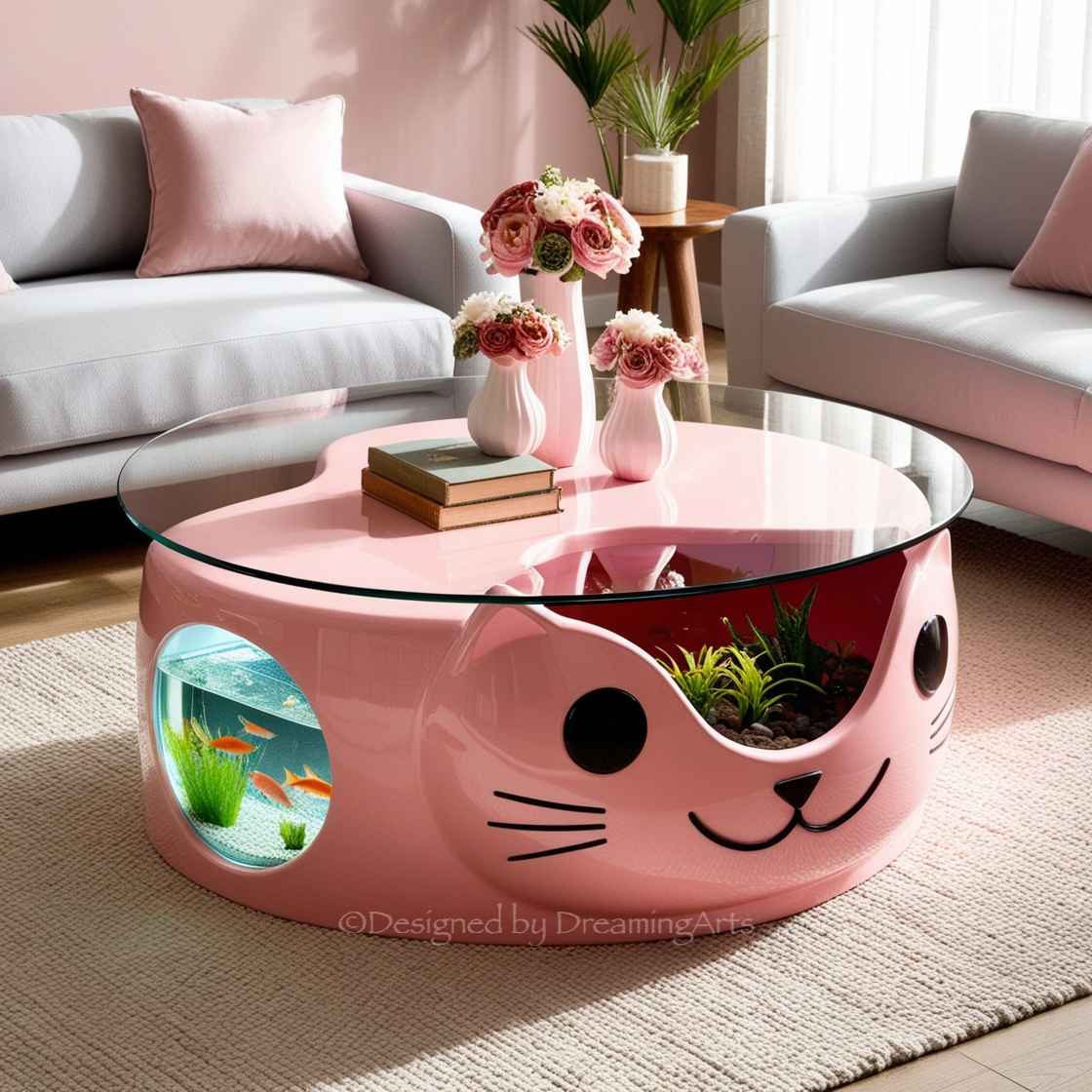 Cat Aquarium Coffee Tables