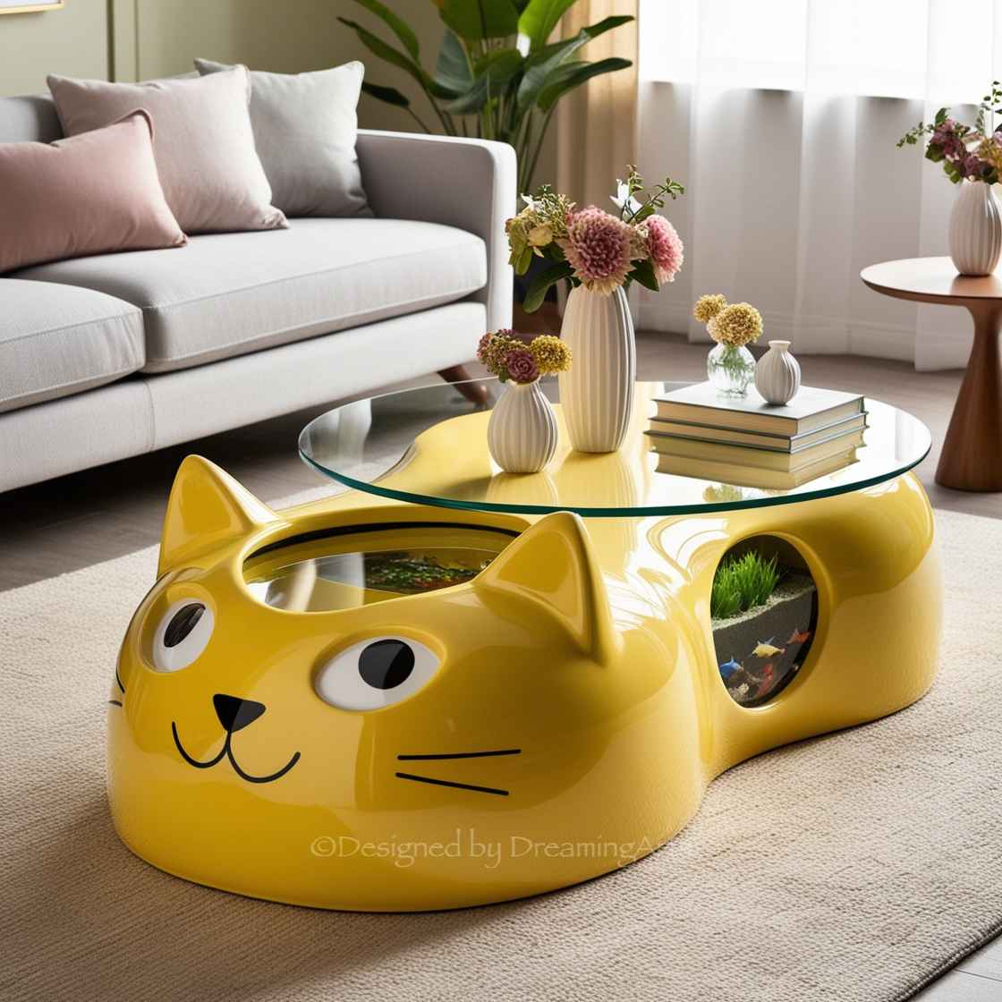 Cat Aquarium Coffee Tables