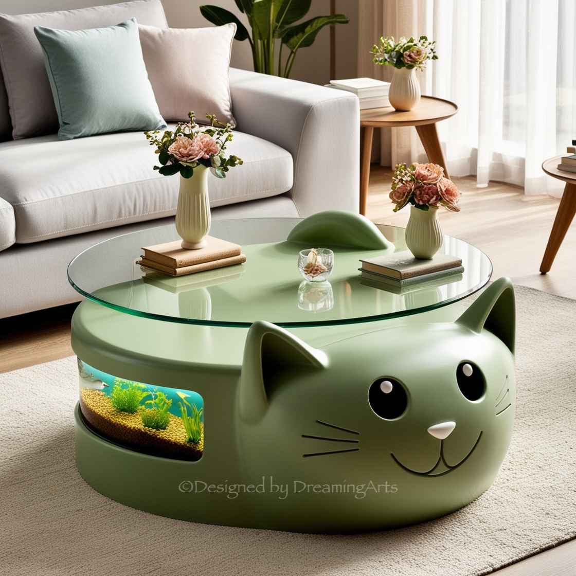 Cat Aquarium Coffee Tables