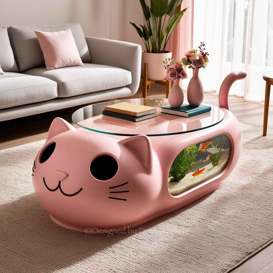 Cat Aquarium Coffee Tables