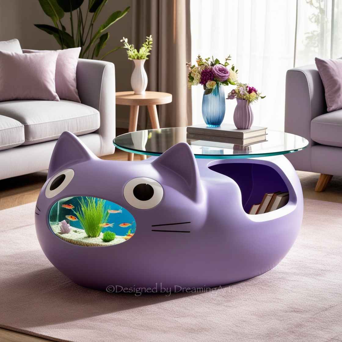 Cat Aquarium Coffee Tables