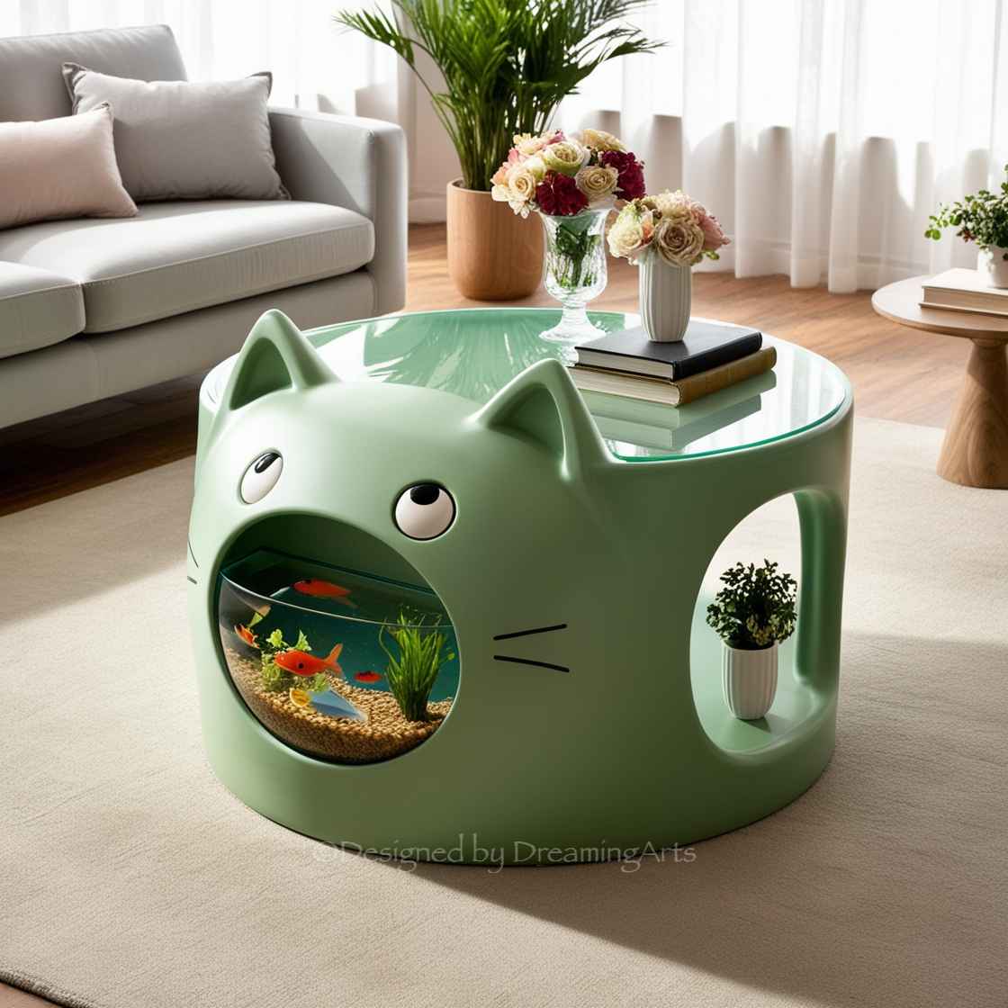 Cat Aquarium Coffee Tables