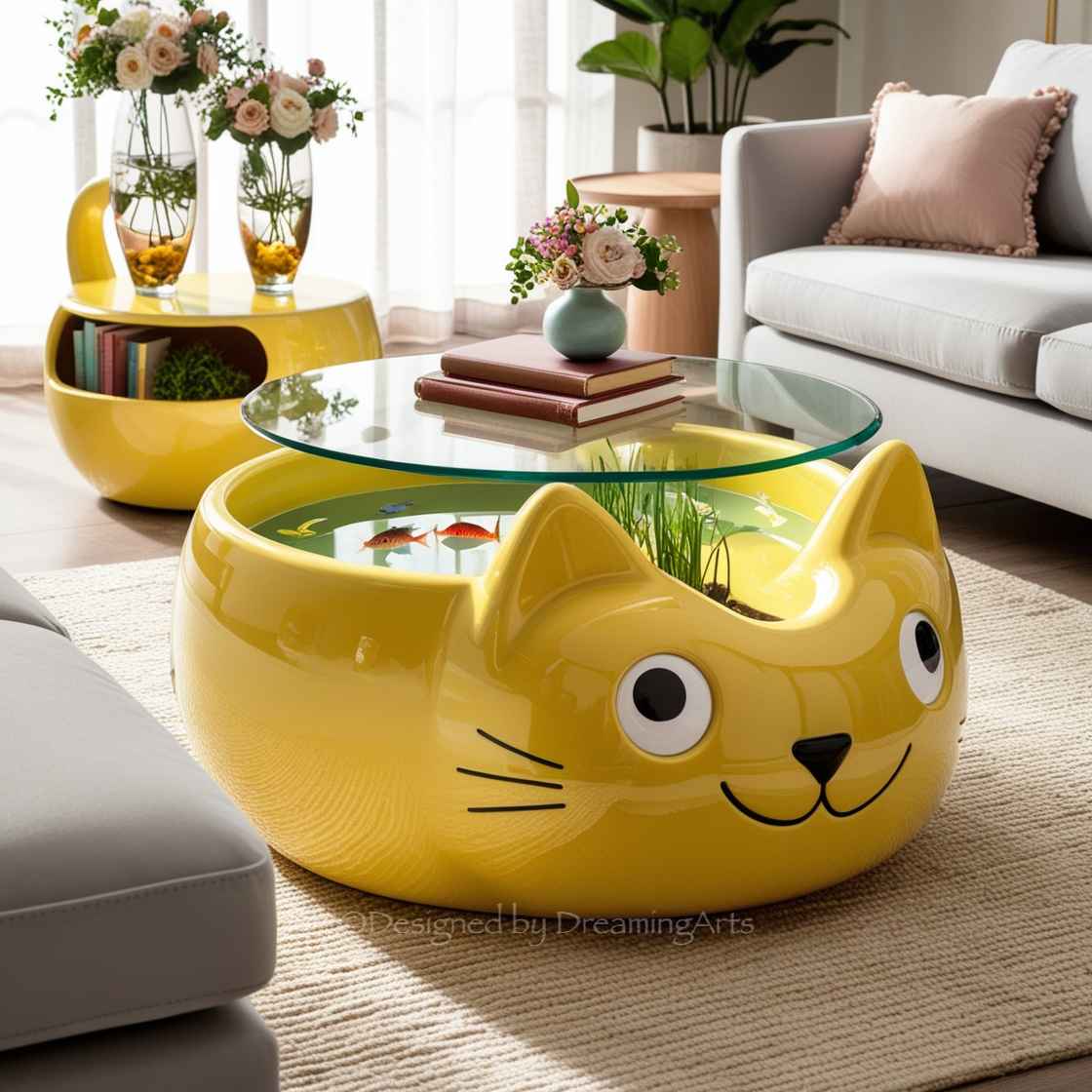 Cat Aquarium Coffee Tables