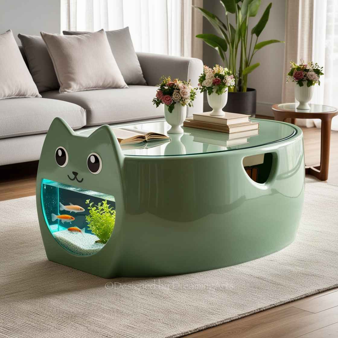 Cat Aquarium Coffee Tables