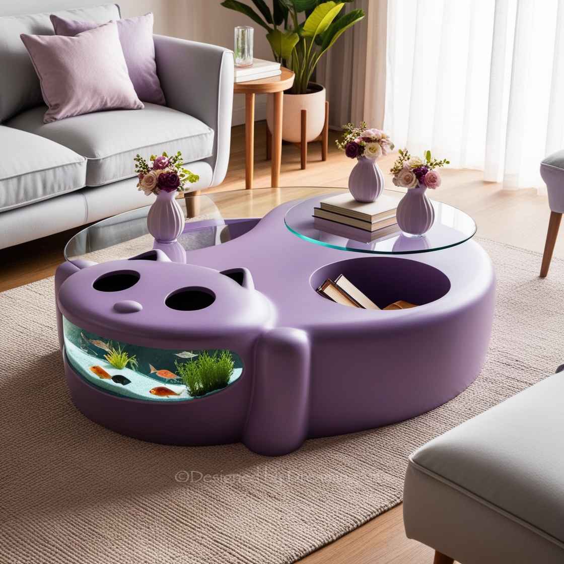 Cat Aquarium Coffee Tables