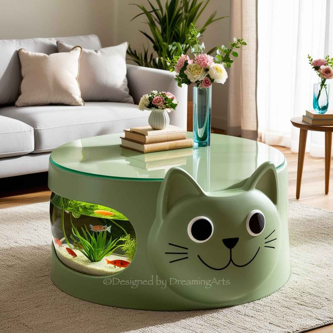 Cat Aquarium Coffee Tables