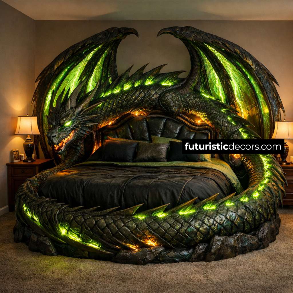 Dragon Beds for Gothic & Fantasy-Themed Homes Dragon Beds