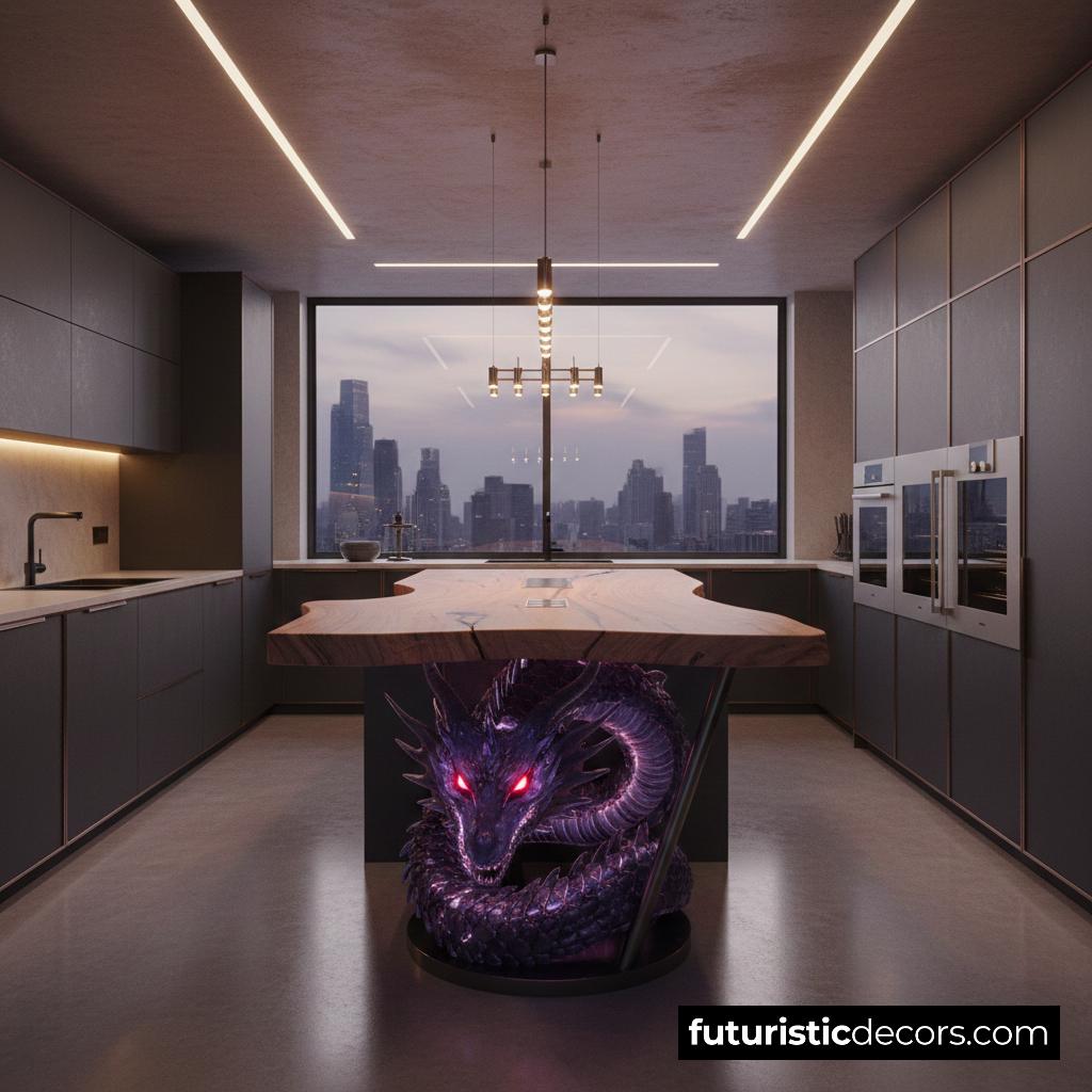 Dragon Epoxy Kitchen Island