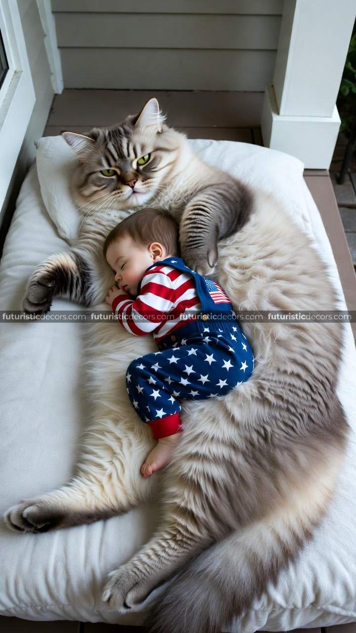 Hugging Giant Cat Bed