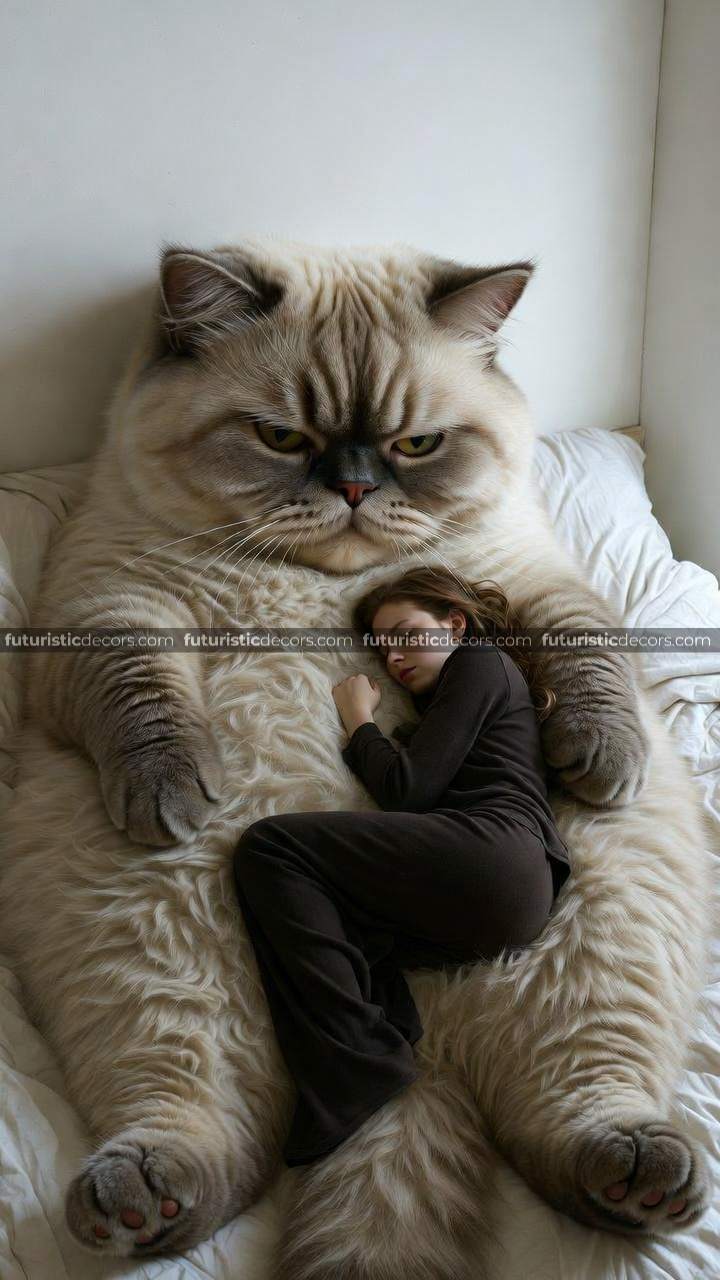 fluffy cat-shaped beds