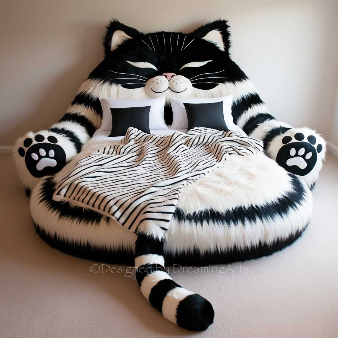 Giant Cat Bed These Giant Cat Shaped Beds Are The Purr fect