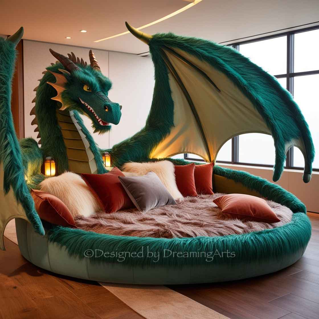 Giant Fur Dragon Loungers