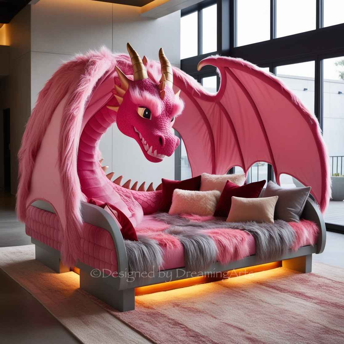 Giant Fur Dragon Loungers