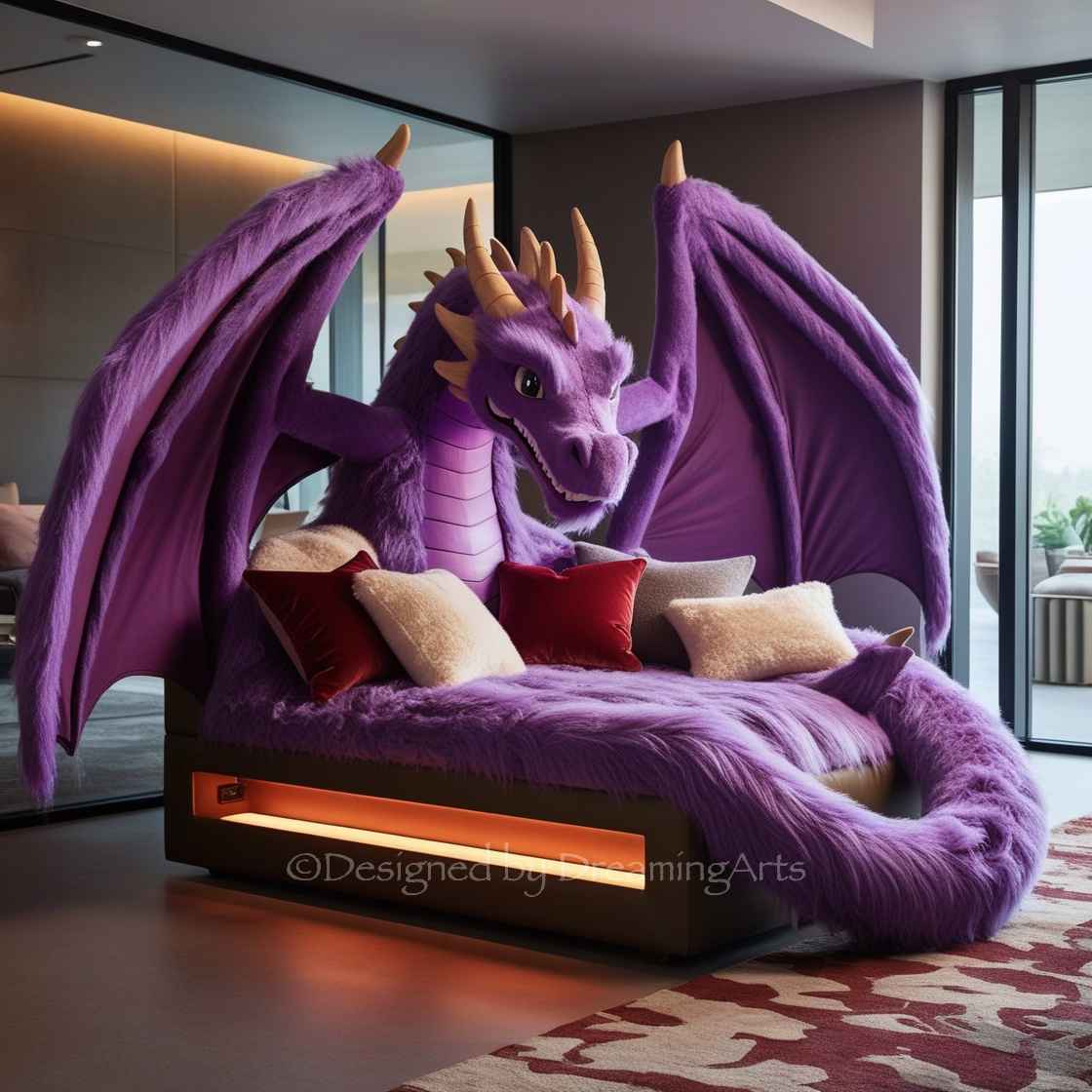 Giant Fur Dragon Loungers