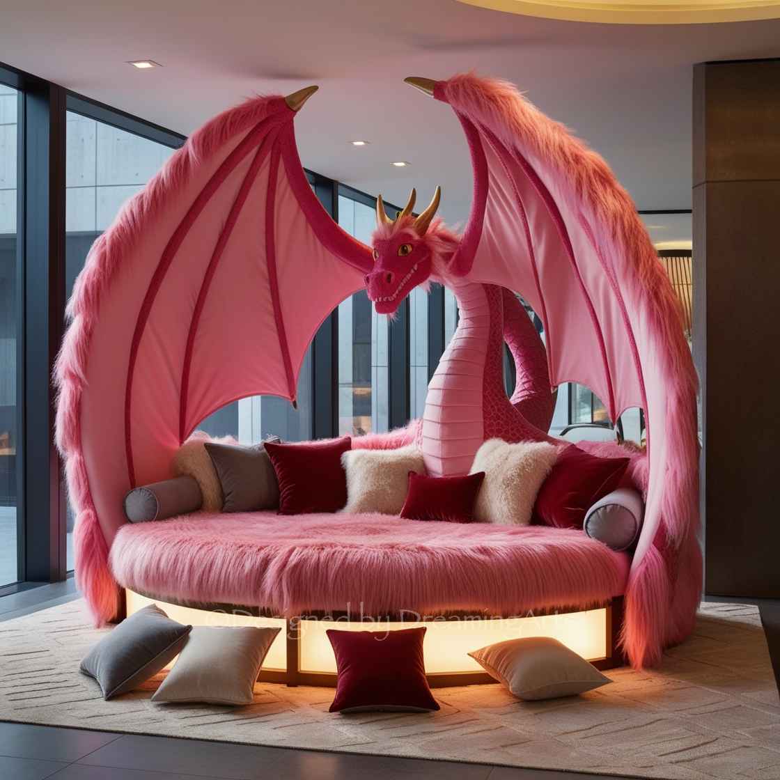 Giant Fur Dragon Loungers