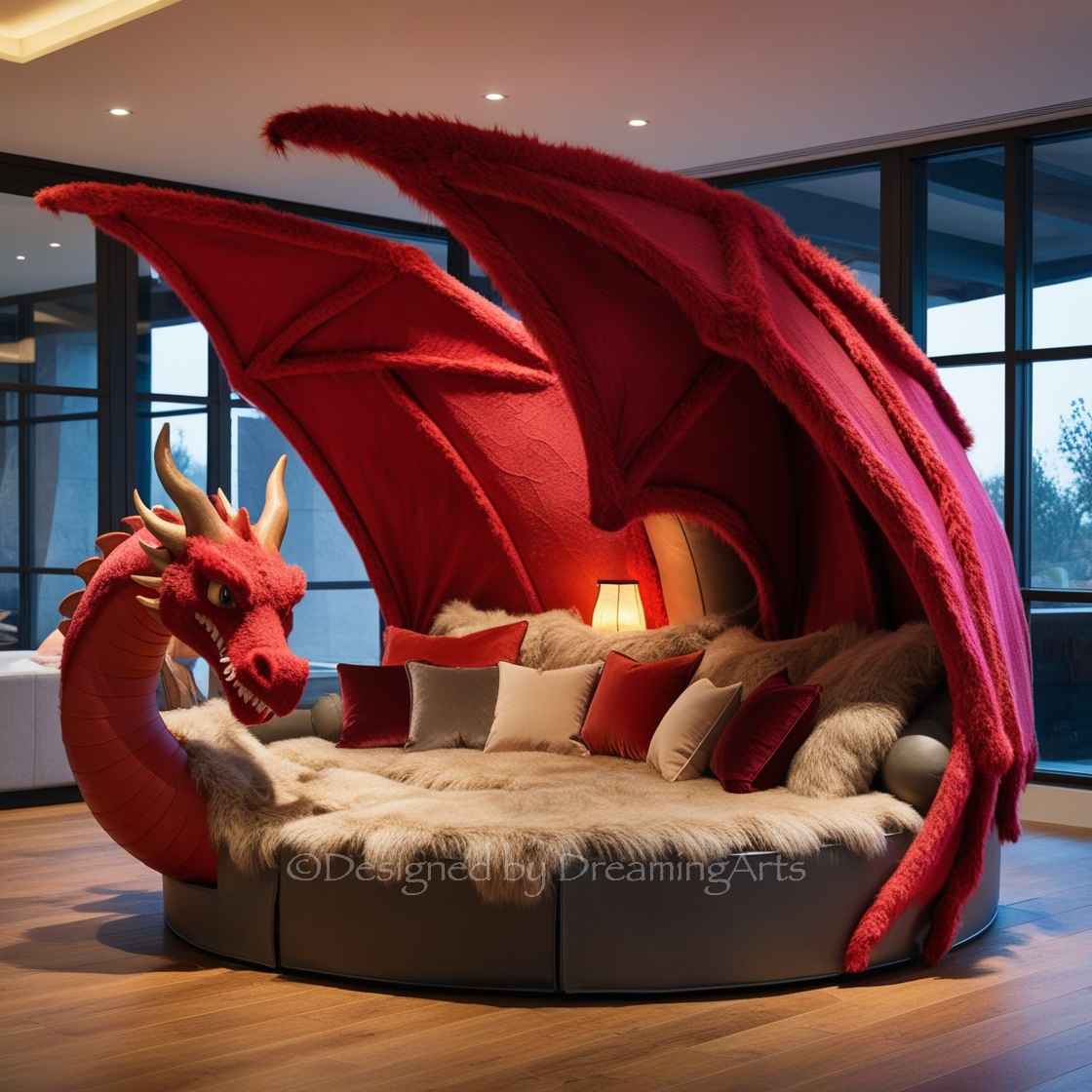 Giant Fur Dragon Loungers