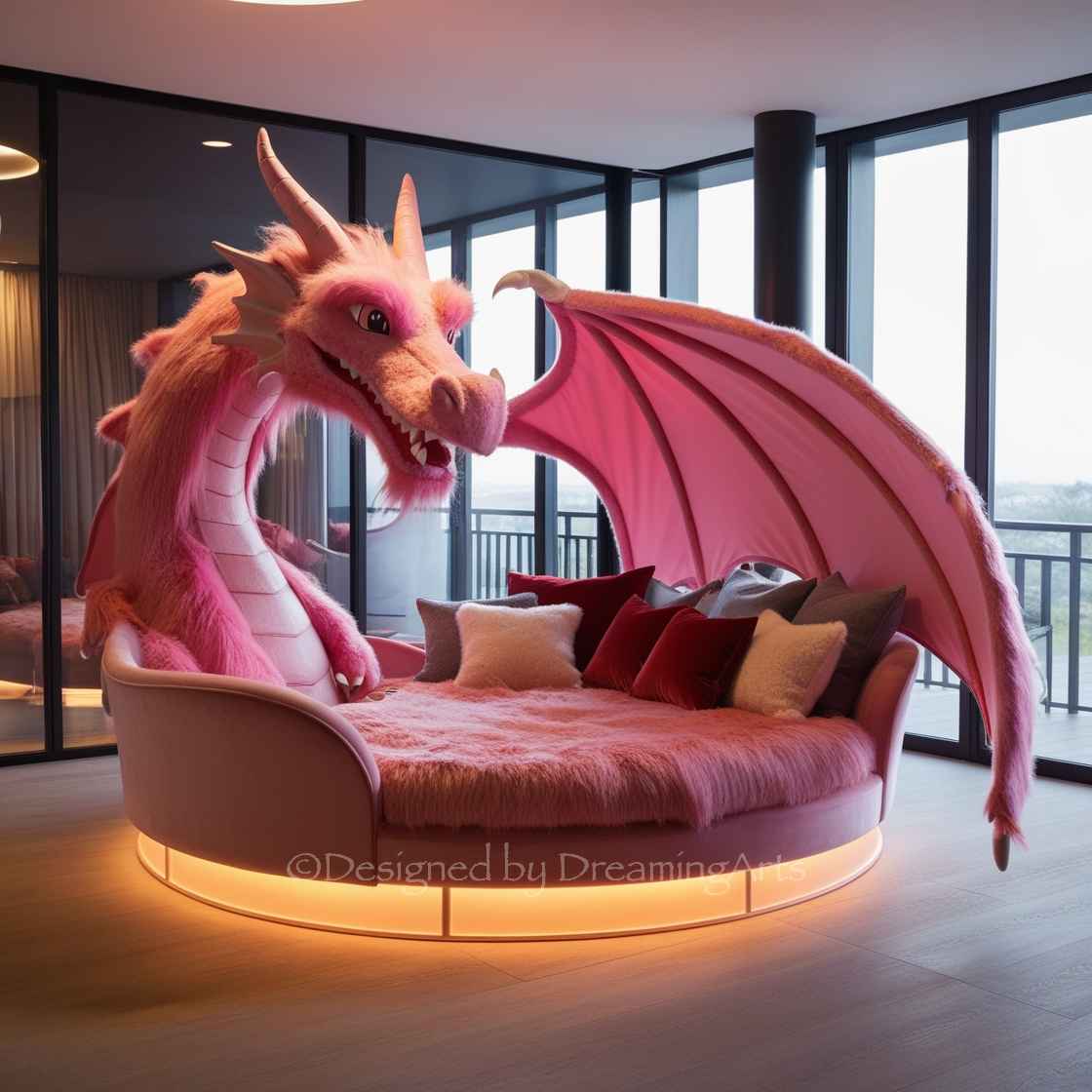 Giant Fur Dragon Loungers