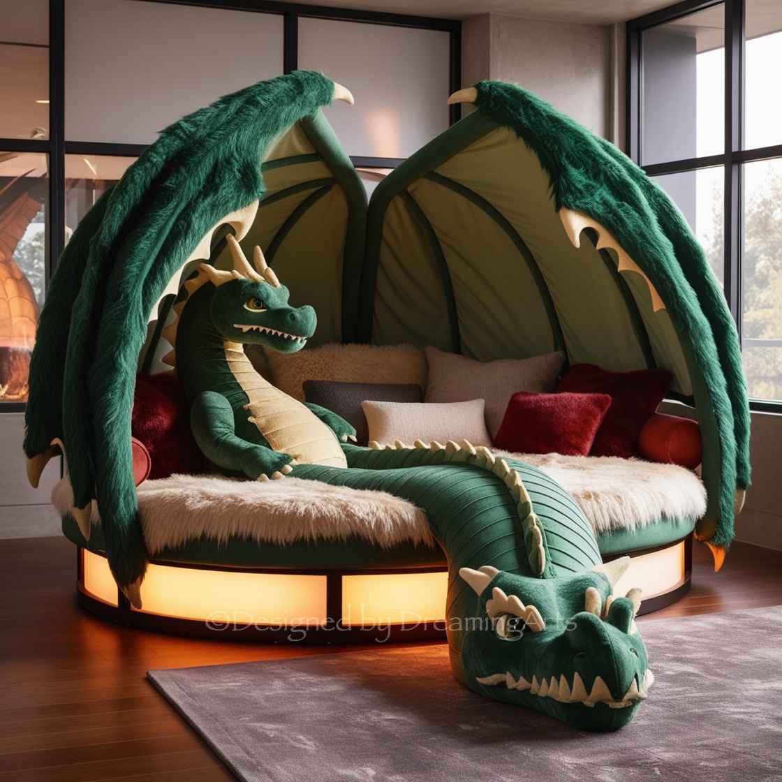 Giant Fur Dragon Loungers