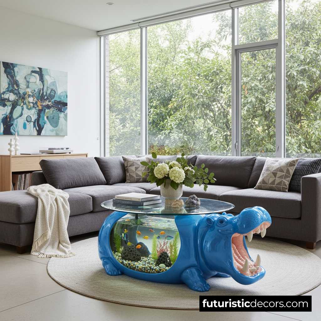 Hippo Shaped Coffee Tables