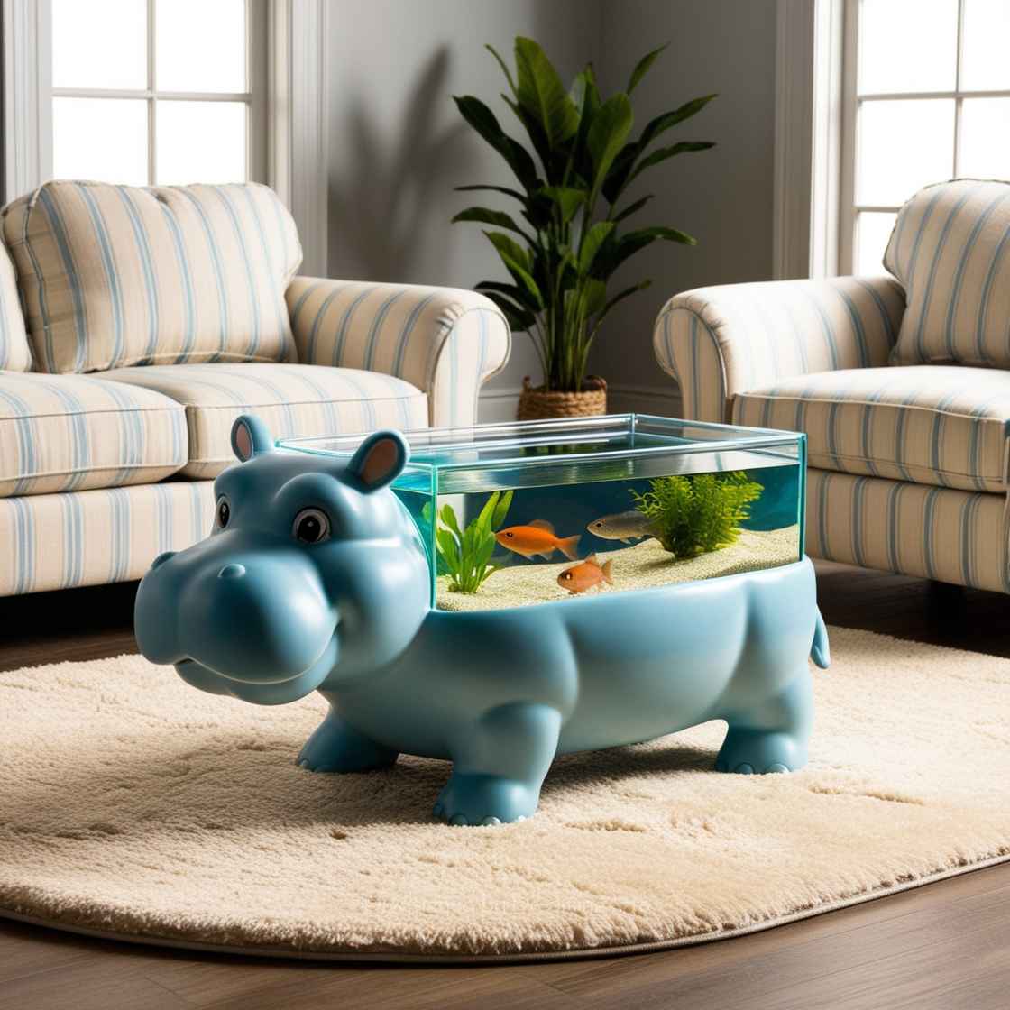 Hippo Aquarium Coffee Tables