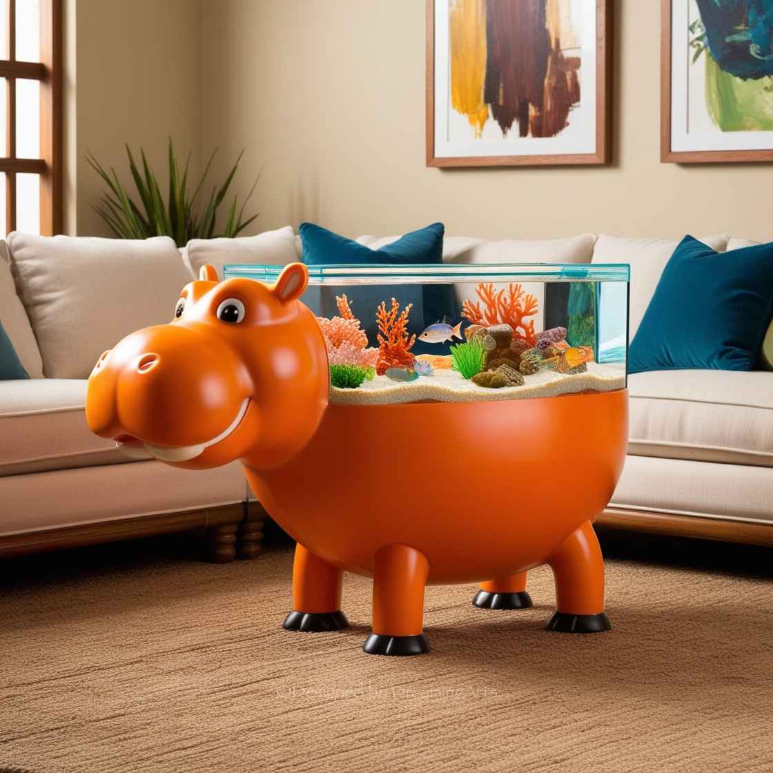 Hippo Aquarium Coffee Tables