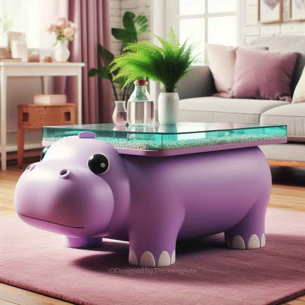 Hippo Aquarium Coffee Tables