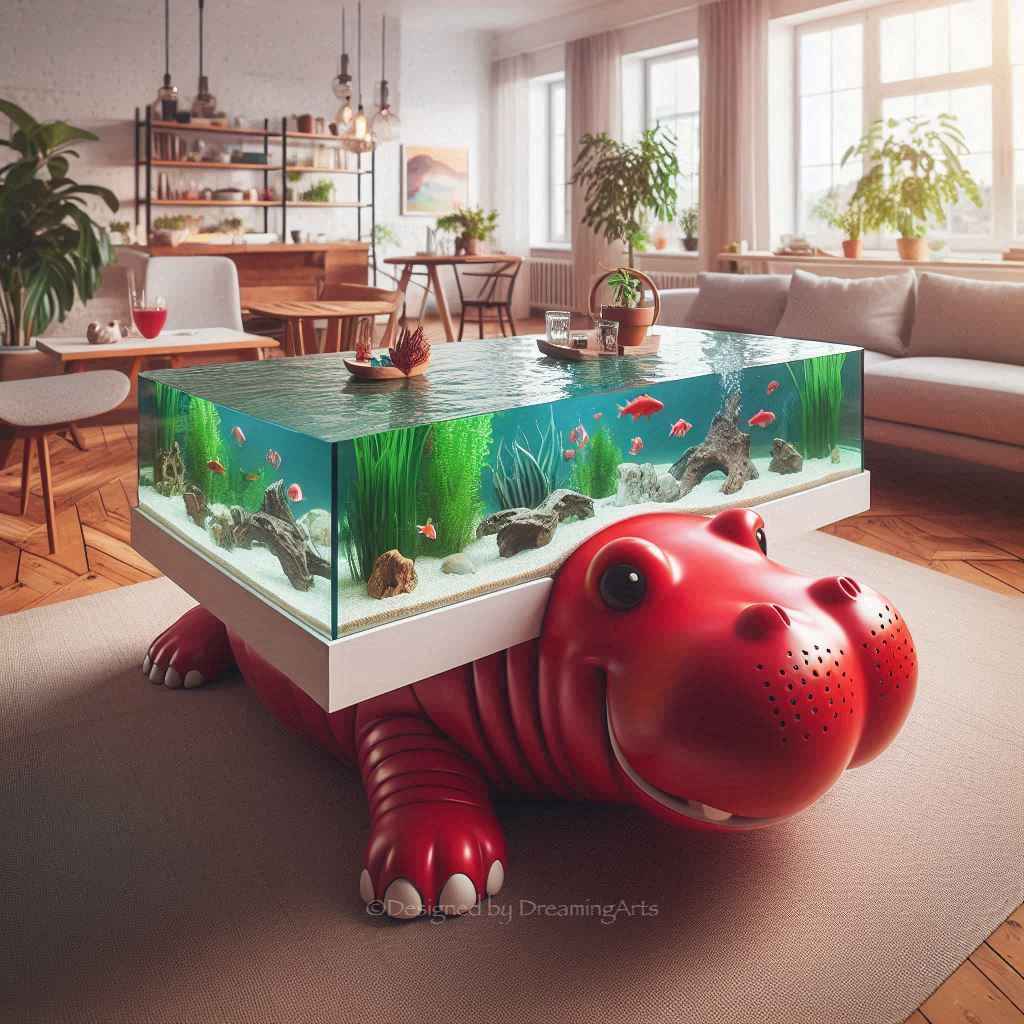 Hippo Aquarium Coffee Tables