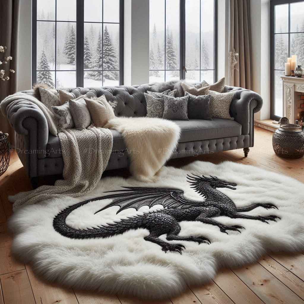 Incredible Dragon Rug Large