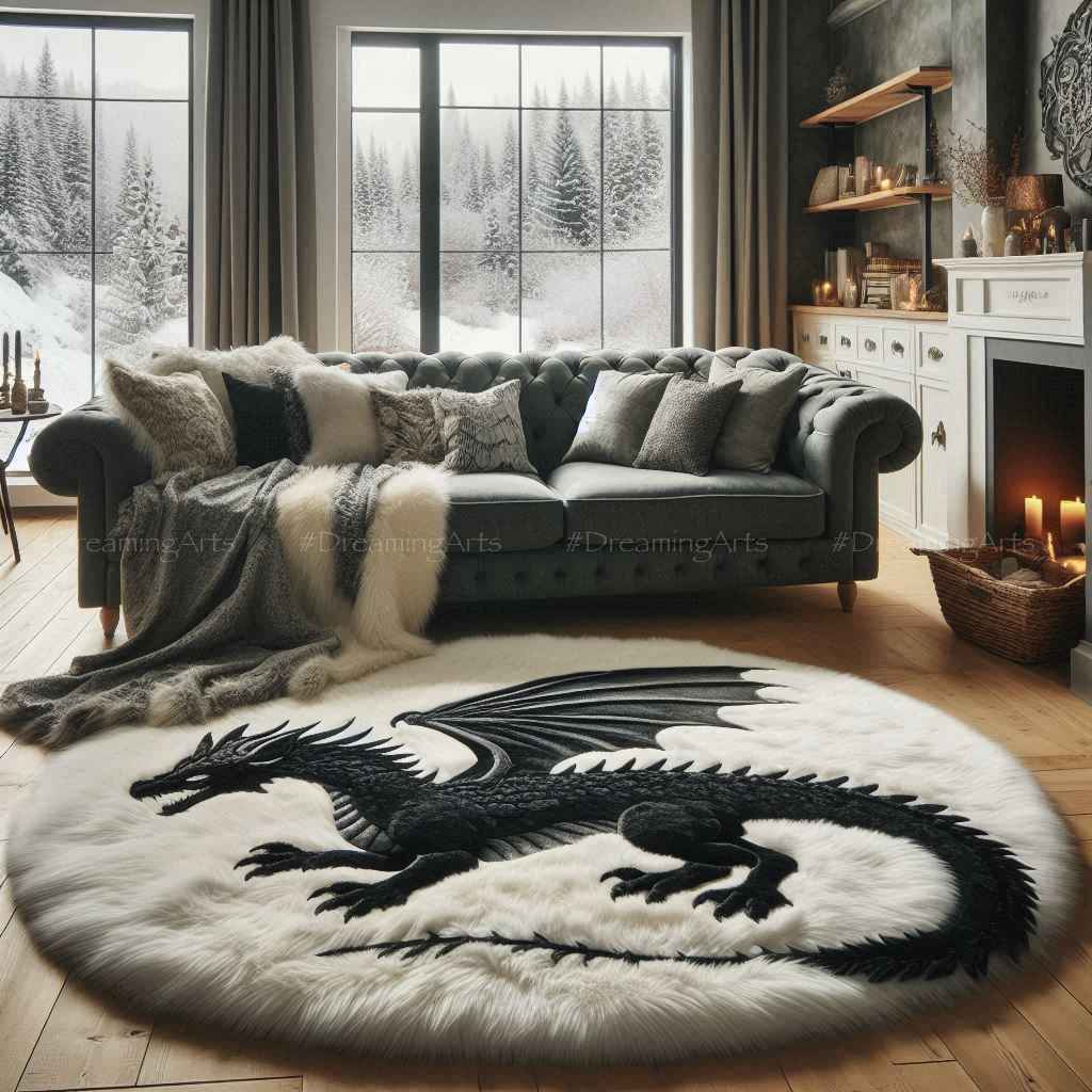 Incredible Dragon Rug Large