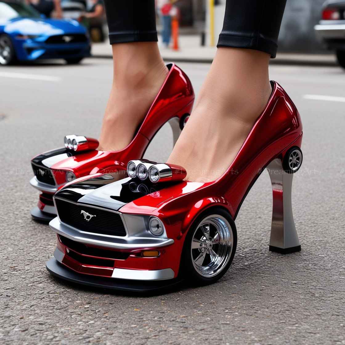 Mustang Shaped High Heels