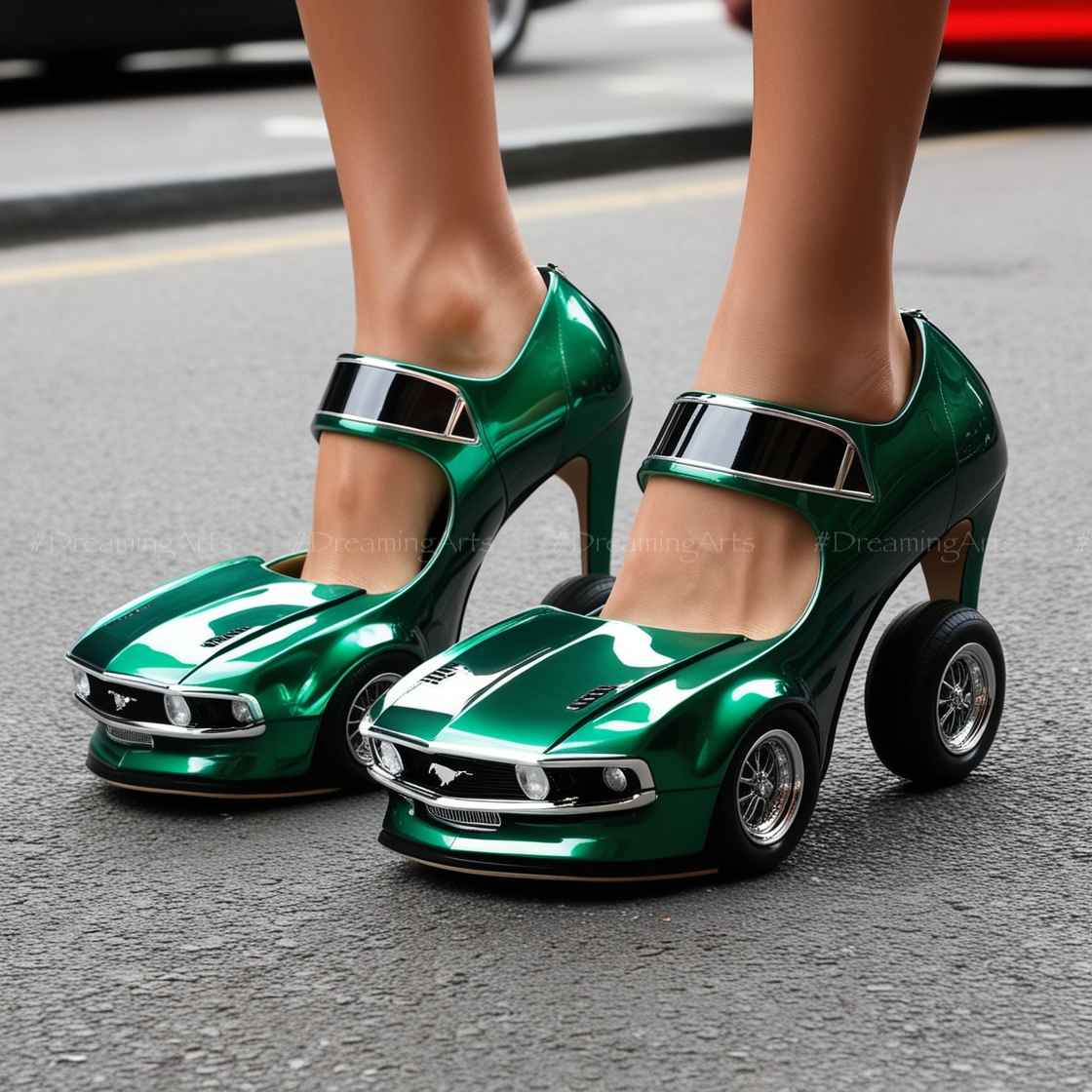 Mustang Shaped High Heels