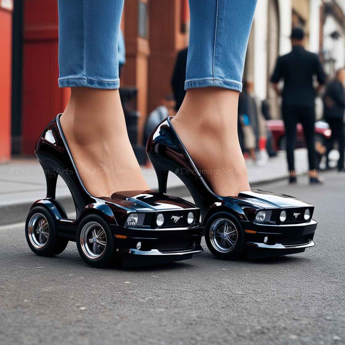 Mustang Shaped High Heels