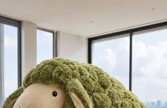 Sheep Lounger Pod: Premium Plush Lounge for Everyday Use sheep-shaped lounging pods