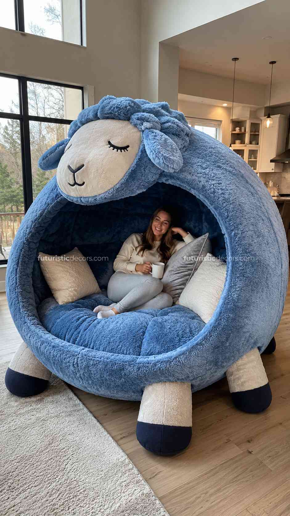 sheep-shaped lounging pods