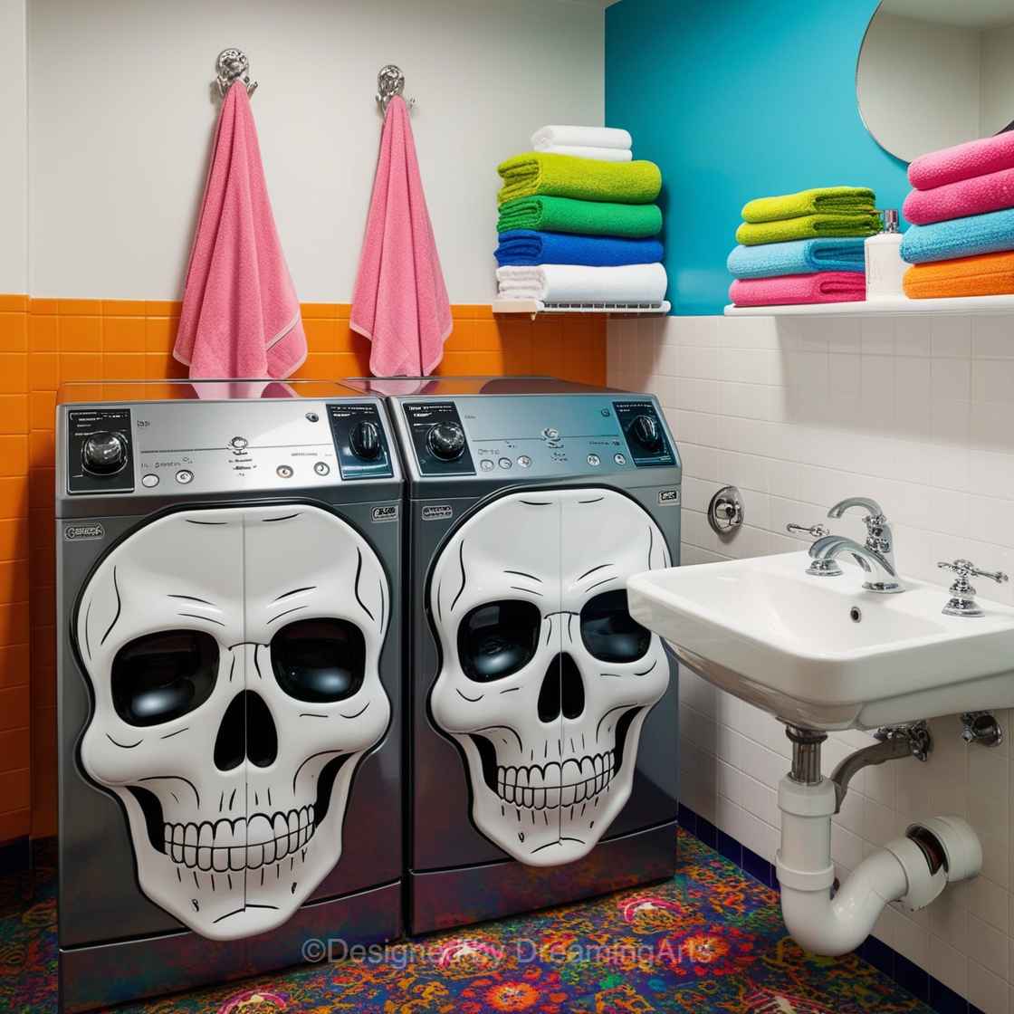 Skull Shaped Washer/Dryer Sets