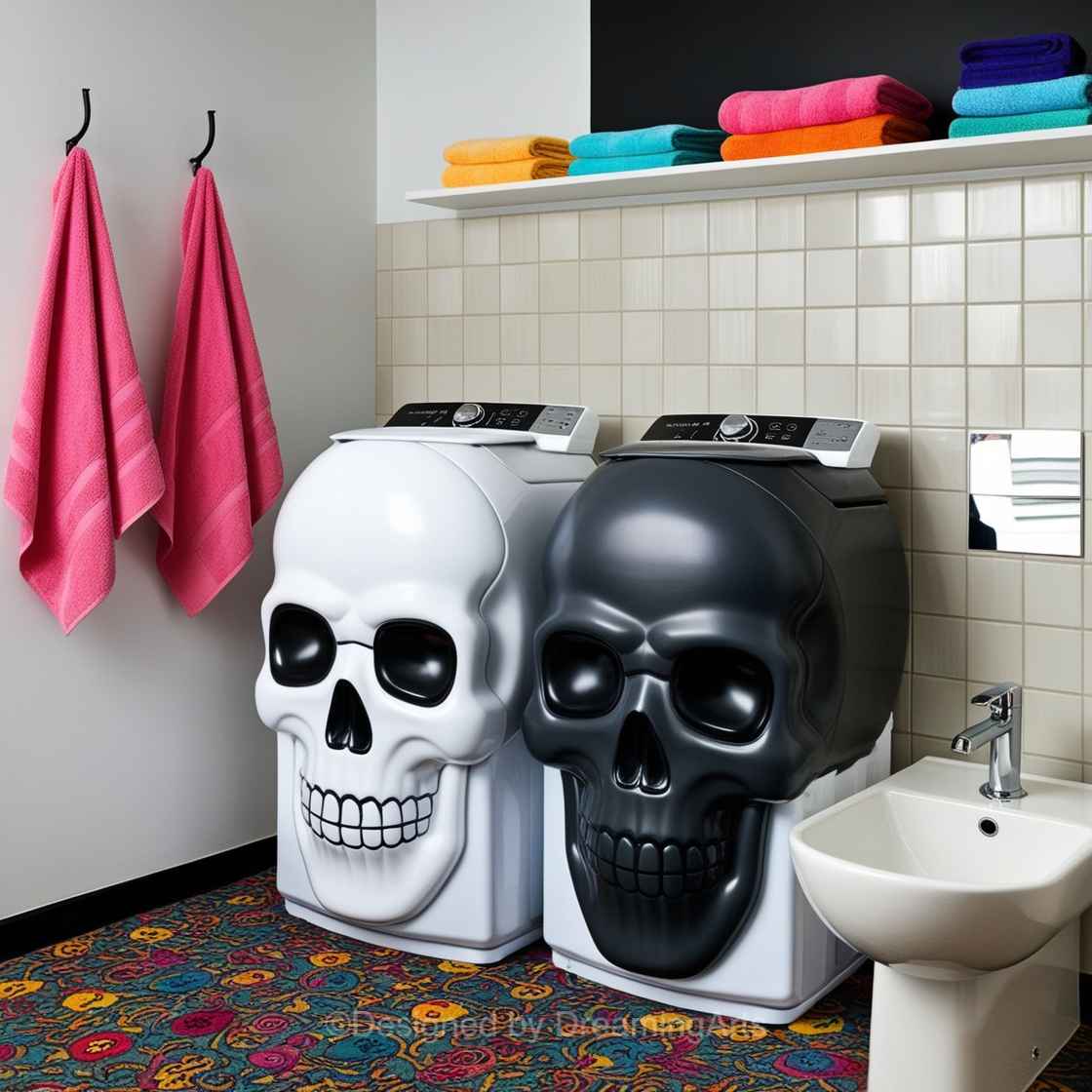 Skull Shaped Washer/Dryer Sets