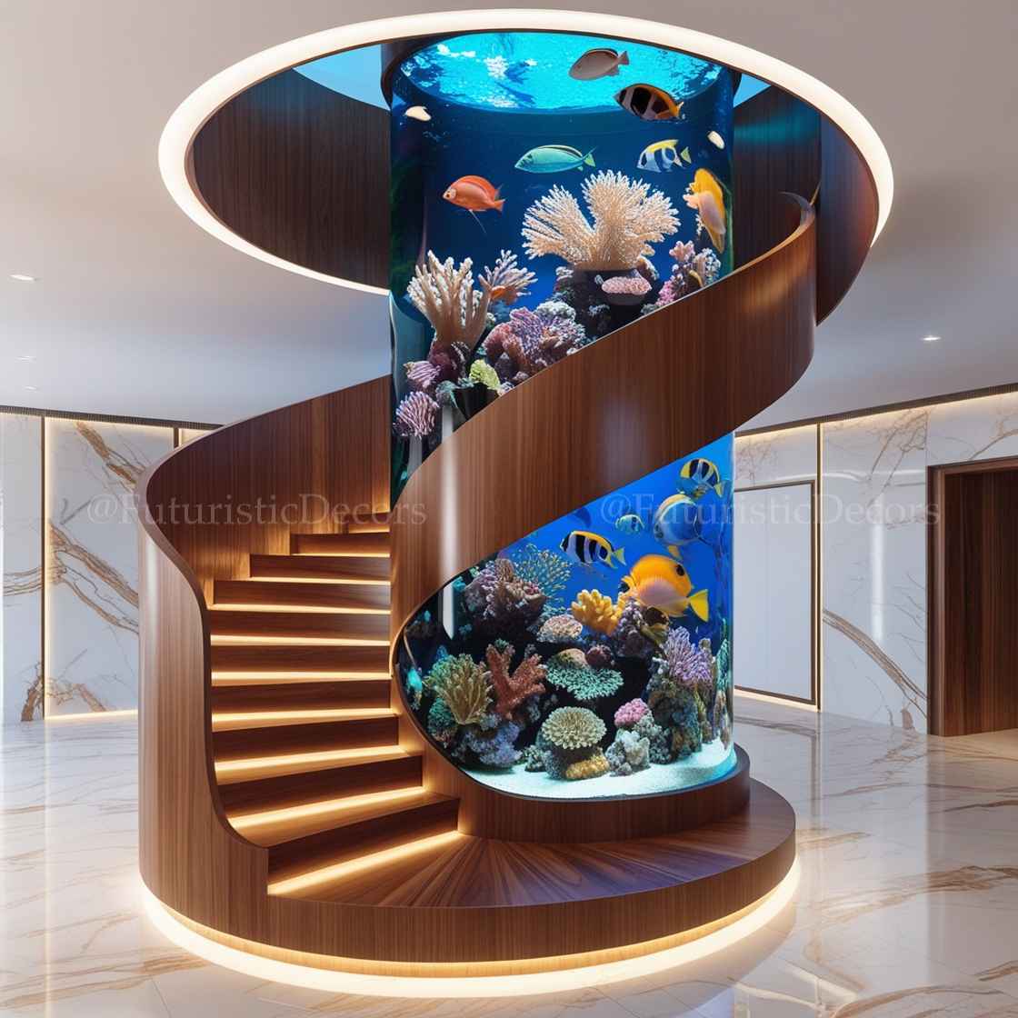 Spiral Staircase Aquariums