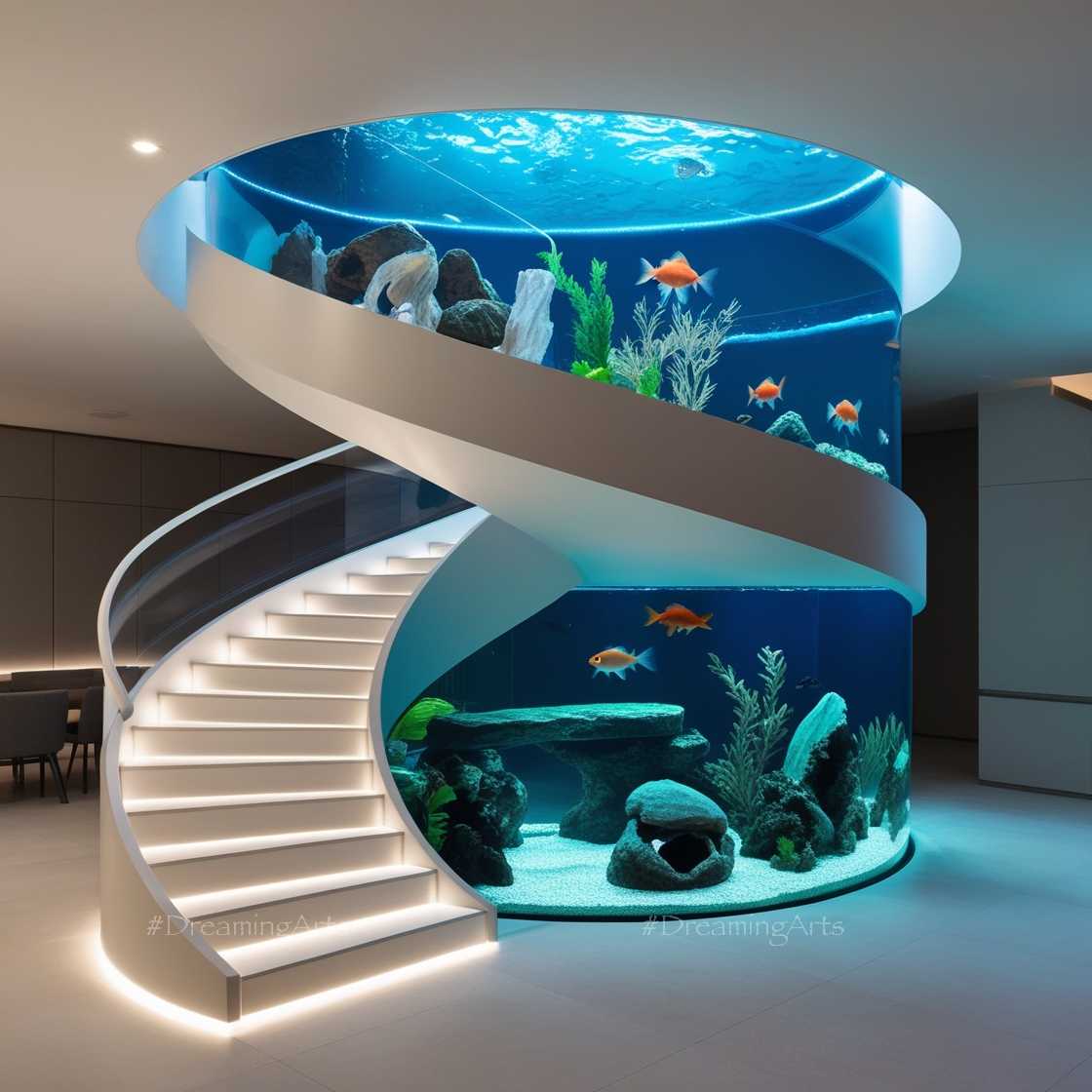 Staircases with Aquariums