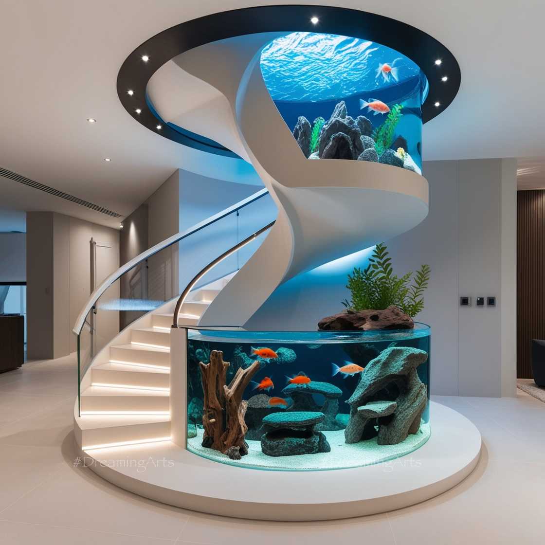 Staircases with Aquarium