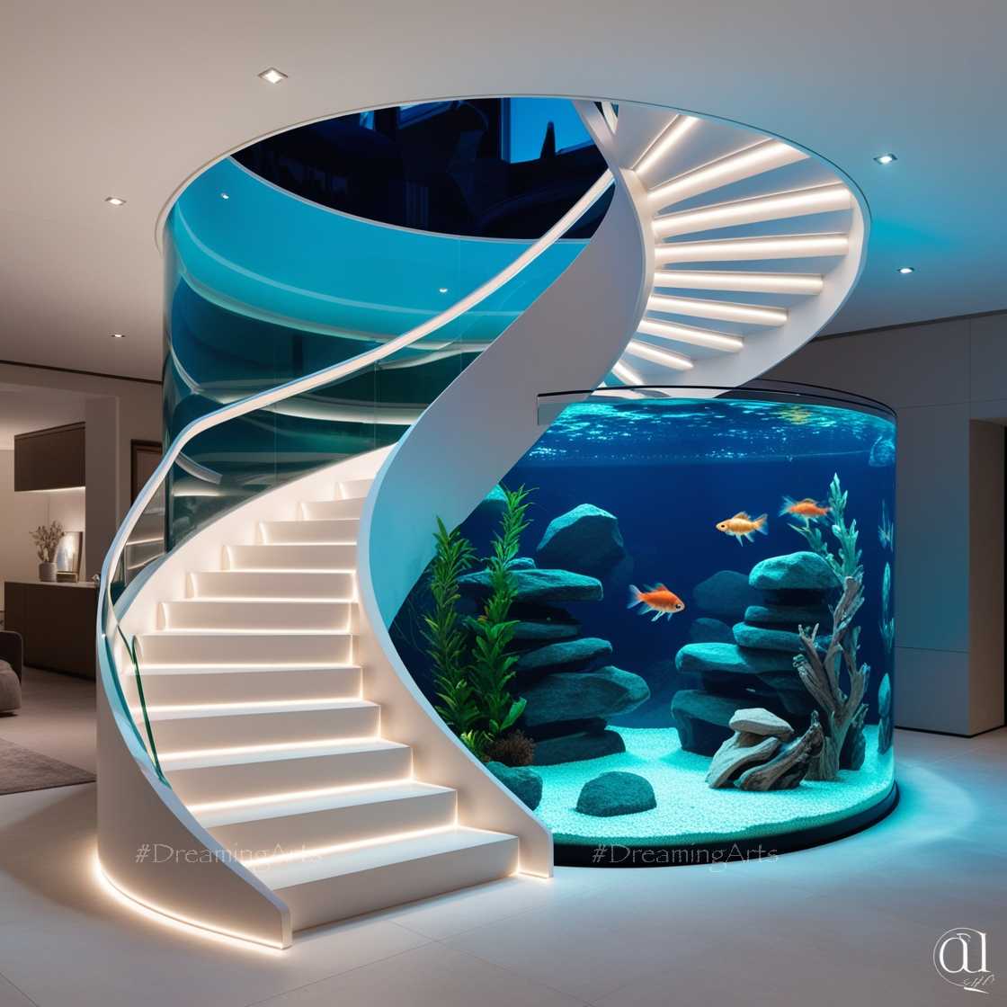 Staircases with Aquarium