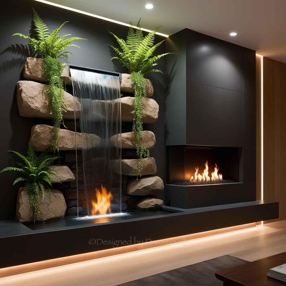 Waterfall Fireplaces