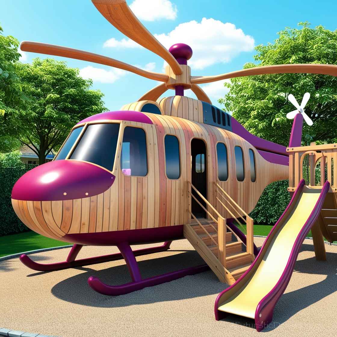 Wood Helicopter Playgrounds