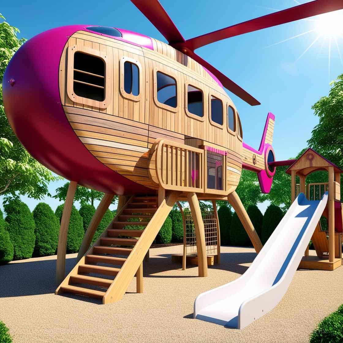 Wood Helicopter Playgrounds