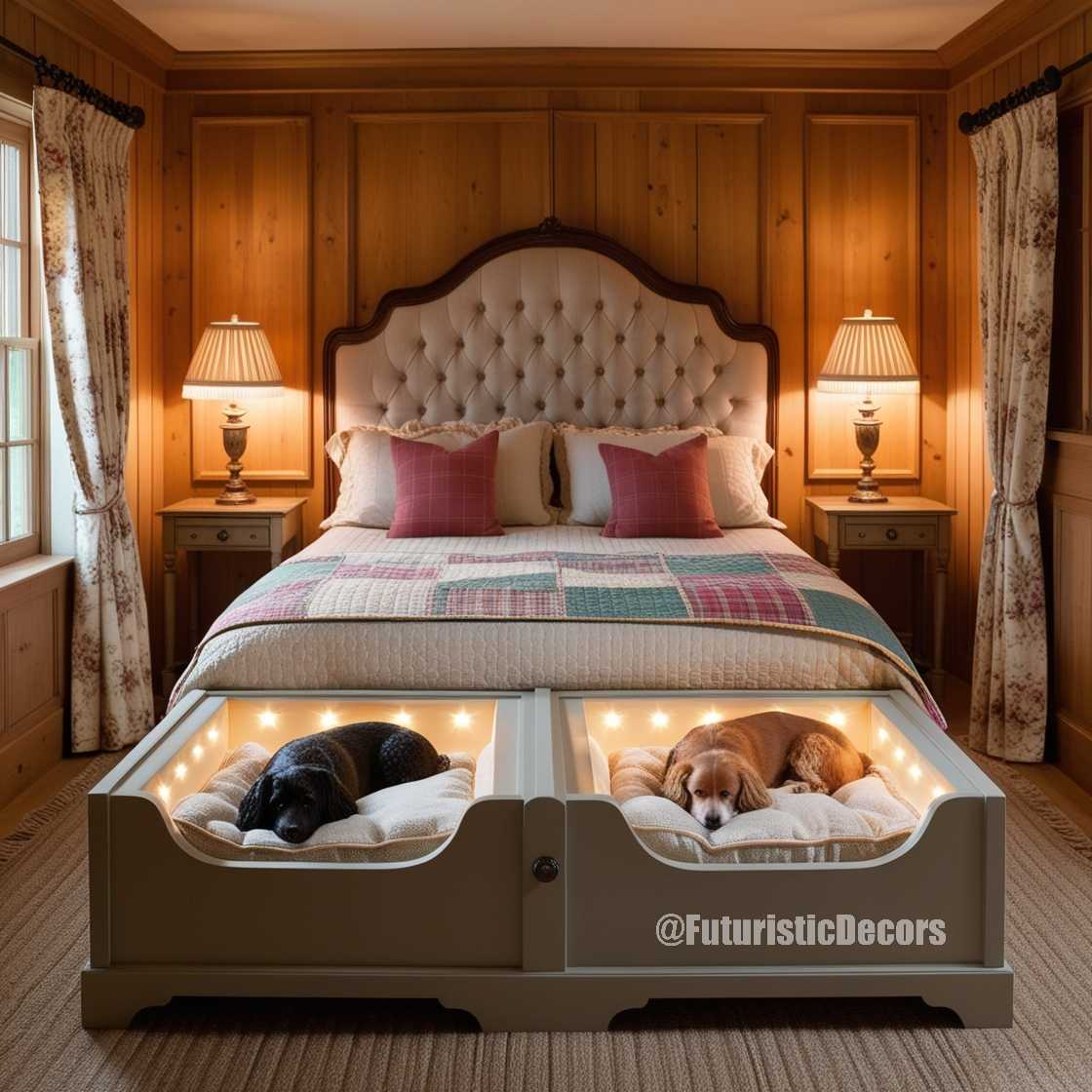 Bed With Dog Pods Bed