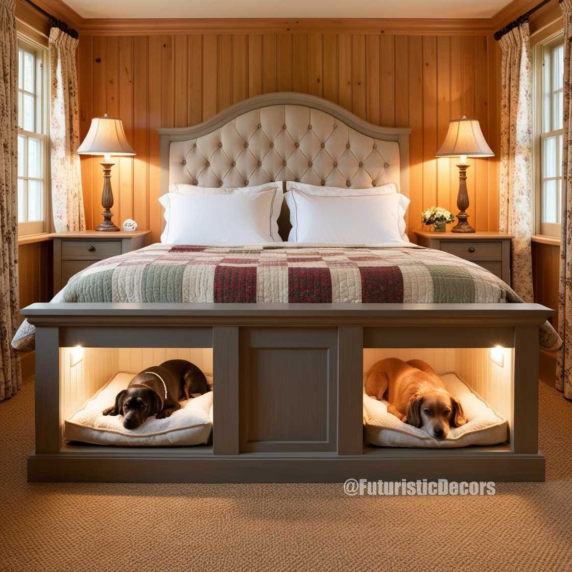 Bed With Dog Pods Bed